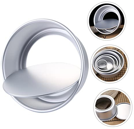 Cabilock Stampo Per Torta Mousse Rotondo Da 8 Pollici Stampo Per Torta Chiffon Strumento Di Cottura Antiaderente Per Feste Home