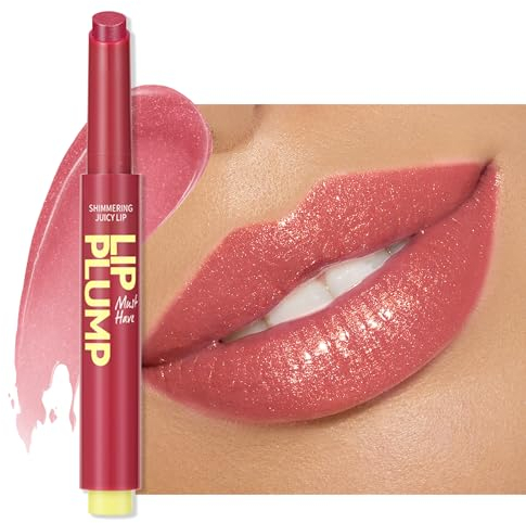 Erinde 2 in 1 Lippenstift & Lip Balm, 24 Stunden Halt Hanganhaltender Lipstick, Wasserfest Feuchtigkeitsspendend Lip Gloss, Pflegender Lippen Makeup Stick Shimmer