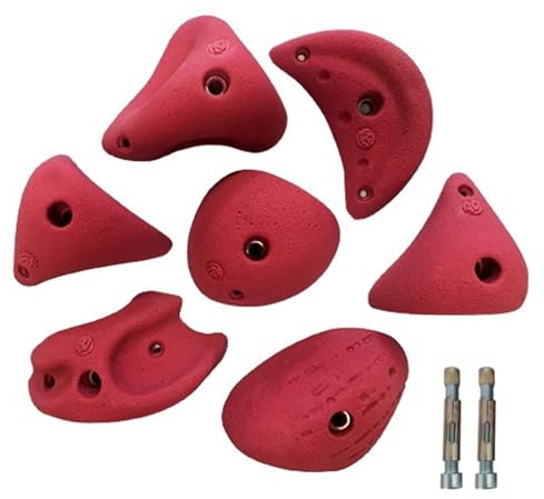 Klettergriffe 5,5-7,1 Große Klettergriffe aus Kunstharz, Inklusive Montagematerial - Am Einfachsten in Jedem Winkel Aufzuhängen, Bauen Sie Einen Klettergarten-Spielplatz für Die Ganze Familie(Color: