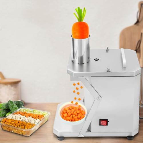 Tritatutto per verdure commerciale, tritatutto elettrico, tritatutto per verdure, tritatutto professionale con lame in acciaio inossidabile, taglierina automatica, robot da cucina, tagliatrice,6mm