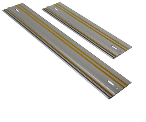Sileduove Riel de guía, regla de precisión, rieles de guía extruidos de aluminio para sierra circular, repetible para sierra circular, sierra de calar y fresadora (1 par de abrazaderas)