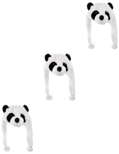 VICASKY 3stücke Cartoon Panda Hut Hautfreundliche Performance Mütze Für Kostümpartys Niedliches Accessoire Für Freunde Und Familie Atmungsaktiv Und Leicht Tragbar