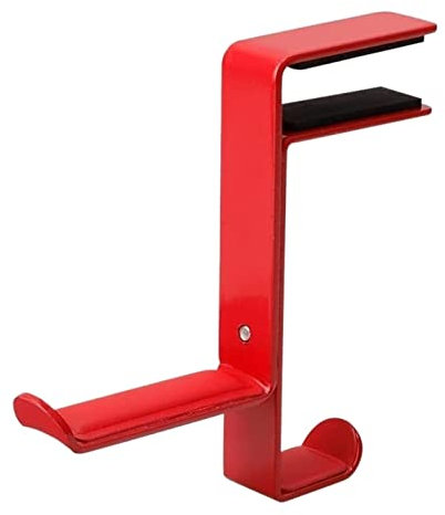LULUMAIC Supporto per Cuffie da scrivania Supporto Universale per Cuffie da Ufficio Supporto per Cuffie da Gioco Staffa Espositore Salva Spazio Supporto per Cuffie(Rosso)