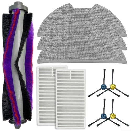 HEIBTENY Haupt-Seiten-Bürste-Filter-Tuch-Kit,Wichtigsten Seite Pinsel Filter Mopp Tuch Für Midea M9 Für Eureka NERE10s E10S Für Obode A8 10Pcs/21pcs(A)