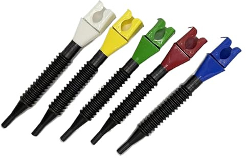 drburpily Entonnoir pratique pour voitures, large et universel, Flexible, à large bouche, avec filtre intégré, entonnoir ABS, 5 pièces/ensemble