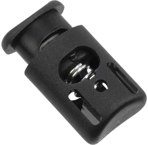 AERZETIX 12 Cierres de Cordón - Tope de Cordón Plástico Para Zapatillas, Chaquetas, Abrigos, Calcetines, Bolsa de Deporte - Ideal para Coser y Proyectos Creativos - Color negro