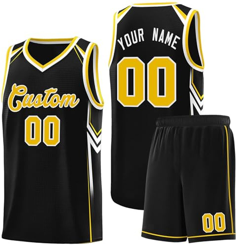 HGWOPGASD 2 Sets personalisiertes Basketballtrikot benutzerdefinierte Basketball Trikots benutzerdefinierte Basketball Kit Basketball Trainingsanzug mit Namen Team Nummer für Erwachsene und Kinder