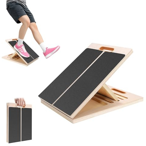 Wooden Slant Board, Adjustable Calf Stretch Board, Portable Incline Board, stretch board, calf stretcher for Calf Stretching, Home, Gym, and Outdoor Use