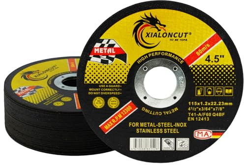 NUTKIT 26PC 115mm Cutting Discs for Angle Grinder,Ultra-Thin Grinding Discs | 1.2mm Angle Grinder Metal Cutting Discs For Fast & Precise cutting of Steel, Iron, Aluminum Metals