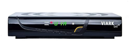 Receptor de satélite Digital Viark Sat 4K 4K UHD DVB-S2X Multistream H.265 4000MIPS 1.0GHz 60fps 10bit 3D, con LAN, Antena USB WiFi y Lector de Tarjetas AC