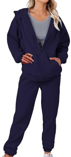 ladies loungewear sets uk Tracksuit Womens Full Set Long Sleeve Hoodies Sweatpants Loungewear Sets Zip up Hooded Sweatshirt Pants Joggings Suits Sportwear Yoga Gym Workout Outfits Activewear