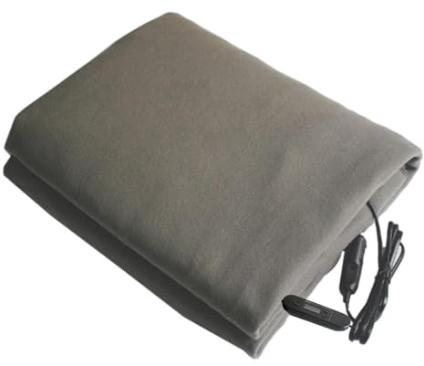 Coperta Da Viaggio Riscaldata - Coperta In Pile A Ricarica Automatica, Copert Riscaldante Elettrica Da 12 V | Impostazioni Di Calore Regolabili E Spegnimento Automatico Per Portellone Posteriore Per