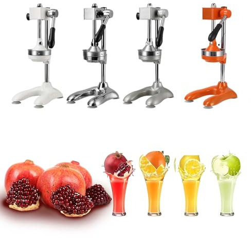 Exprimidor de Cítricos Manual de Acero Inoxidable - Prensa de Mano Comercial para Limón y Naranja, Cuerpo de Hierro Fundido, Extracción Eficiente de Jugo para Cocina, Restaurante, Bar