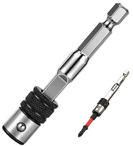 Adaptador de taladro | Accesorio de vástago hexagonal de 1/4 pulgadas, adaptador de taladro de cambio rápido de autobloqueo para puntas | para construcción de tuercas de tornillo, electricista