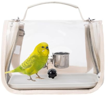 Vogeltransportbox - Transporttasche Für Vogel Mit Sitzstange - Leichtgewicht-Wellensittichkäfig - Für Konure, Nymphensittich, Outdoor, Road Trip, Urlaub, Reise und Camping