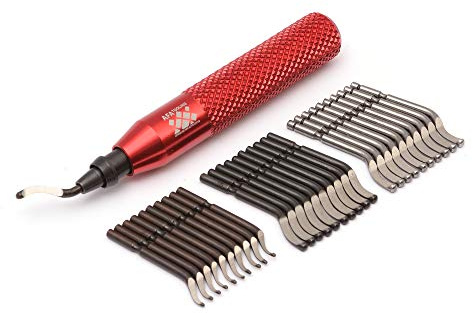 Entgrater mit 31 HSS-Klingen (11 BS1010, 10 BS3010, 11 BS1018) Hochgeschwindigkeits-Stahlschneiden | Präzisionsschliff-Verletzungsbeseitigung an Kupfer, Eisen, Messing und PVC-Rohrleitungen