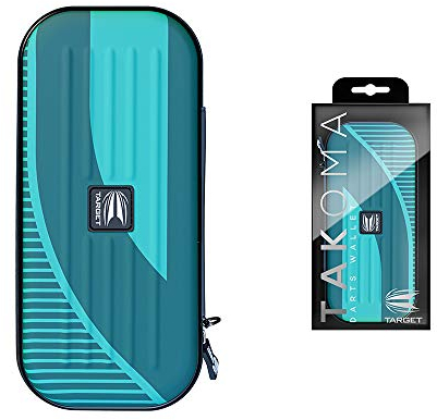 Target Darts Rob Cross Takoma Darts Tasche, dunkelgrün und Aqua, 3 dartpfeile