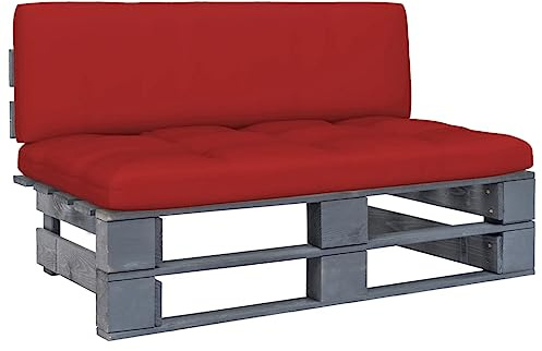 vidaXL Kiefernholz Grau Imprägniert Garten Mittelsofa Modular Palettensofa Gartensofa Lounge Sofa Einzelsofa Palettenmöbel Gartenmöbel