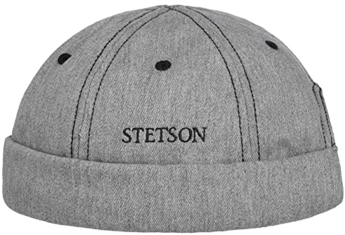 Stetson Cotton Melange Dockermütze Herren Sommer Winter hellgrau L (58-59 cm)