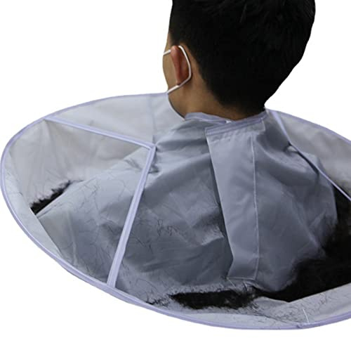 Hair Cutting Cape, Hårfärgning Cape, Paraply Type Barber Hair Catcher Cape för Barn Vuxna (grå) - Krok och ögla Justering Storlek, 60 Cm Diameter, Vattentät Nylon