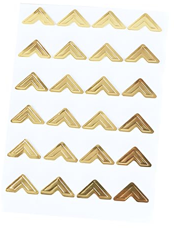 THAYLA 10 Blatt 240 Stück Roségold Kraftpapier Eckaufkleber Fotoecken für Sammelalbum Fotoalbum Selbstklebende Ecken Schaben Handwerk