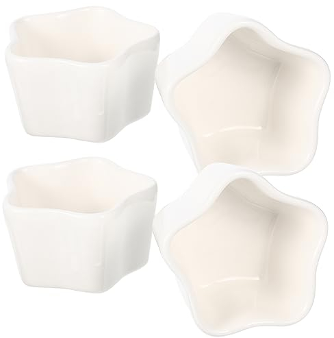 HEMOTON 4stücke Keramik Dip Schalen Sojasaucenschale Gewürzschalen Kleine Essigschalen Vorspeisenteller Für Snacks Desserts Und Familienfeiern