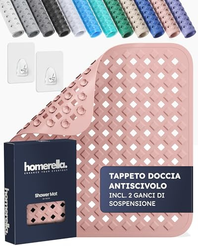 Homerella Duschmatta halkfri 53x53 cm dusch - Badkarsinlägg Rosé