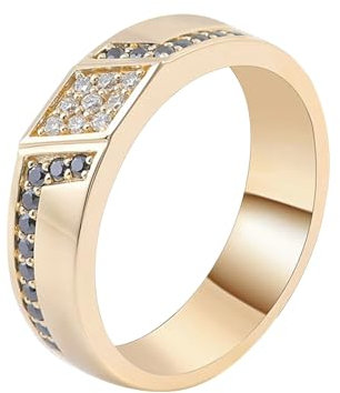 KnSam 9 Karat 375 Gold Ring, Klassiker Hochzeitsring mit Diamant in Ovalschliff, 9K Gold Pärchen Ringe Freundschaftsringe Echt Goldschmuck