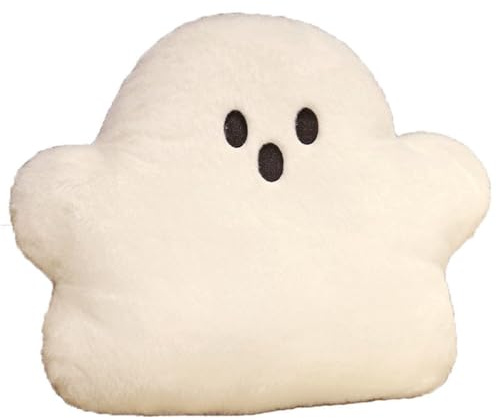 Geisterplüsch, Geisterkissen Halloween,Geister Kuscheltier Halloween Deko Halloween Plüschtier Karikatur Halloween Geist Kissen Puppen Geist Plüschtiere Sitzkissen Heimdekoration (30*40cm)