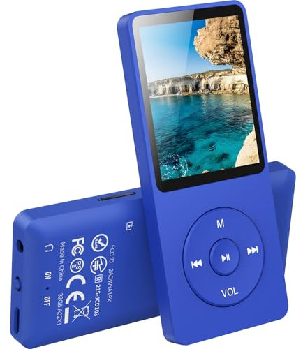 32Go Lecteur MP3 Bluetooth 5.3 AGPTEK Lecteur Musical sans Perte HiFi 70H Ultra-Longue Autonomie Baladeur Portable avec Haut-Parleur Radio FM Enregistrement MP3 Sport pour Adulte Enfant（sans écouteur）