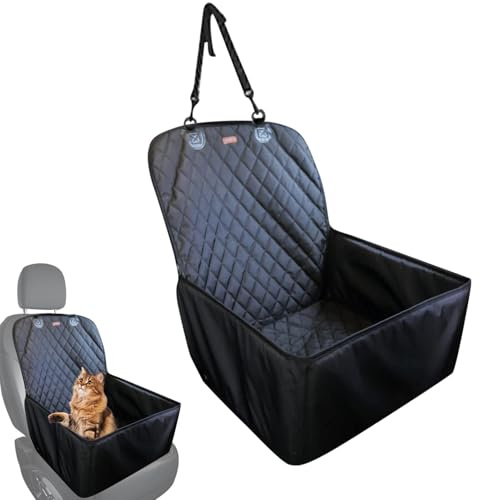 Asiento de coche para mascotas, asiento de coche para cachorros, asiento de viaje para perros pequeños, grandes y medianos, elevador de asiento para perros, cama para el asiento trasero, asiento de