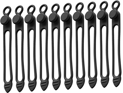 OSALADI 10pcs Silicone Cord Organizers Cable Wraps for Desk Flexible Ties for Charging Appliance Cords Multi-Functional Storage