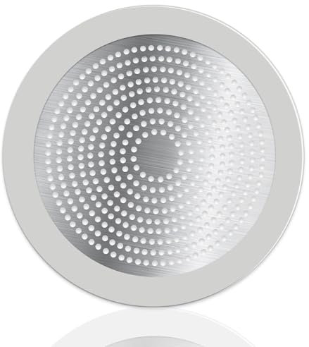 1 Piezas Coladores de Drenaje de Acero Inoxidable, Filtro de Drenaje, Cubierta de Desagüe de Ducha, Evitar obstrucciones en el Drenaje, Adecuado para baños, bañera, Cocina, lavandería, Fregadero