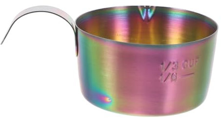 HEALEEP Copa De Extracción De Acero Inoxidable Jarra Medidora De Taza Para Leche Para Preparar Café Expreso y Espumador De Leche