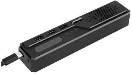 Ptdfjspt HUB USB para PC con Altavoz Bluetooth, Concentrador de Altavoces Multifuncional para Escritorio con Micrófono y Función de Ajuste de Volumen