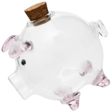 YiQinzcxg Piggy Money Jar Für Bargeldeinsparungen Clear Glass Piggy Box Schöne Münzaufbewahrungsbox Elegantes Glashandwerk