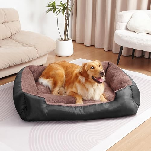 wrturisk Dog Bed for Large Size Dogs, Soft Breathable Dog Bed Machine Washable, Pet Couch Bed with Non-Slip Base