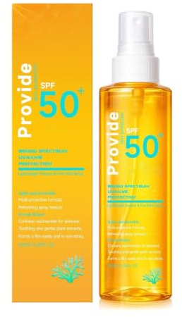 Sun Water - Face and Body Sunscreen, Hair and Scalp Sun Protection Spray SPF50, Hair Sun Protection Spray, Non Greasy High Protection UVA and UVB, Fast-Absorbing No White Cast Formula (1)