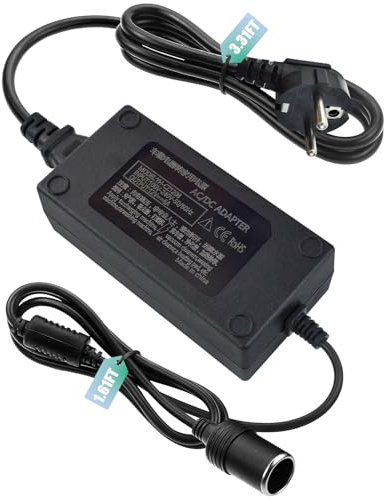 Adaptateur Secteur Allume Cigare 220V vers 12V 6A 72W - Convertisseur AC/DC pour Gonfleur Pneu, Réfrigérateur Voiture et Autres Appareils 12V