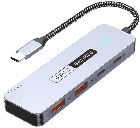 Alluminio 10Gbps USB C Docking Station Tipo Splitter Notebook Accessori Dock Trasferimento Dati Adattatore di Espansione Per Laptop Tablet
