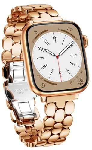 V.R.HOPE Metal Strap Compatible with Apple Watch 40mm 41mm 42mm 38mm Women | Elegant professional style. Luxury slim, dressy & formal stainless steel band for iWatch SE & Series 11/10/9/8/7/6/5/4/3/2/1