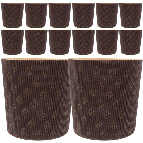 KICHOUSE 25 Pezzi Pirottini Panettone Carta Greaseproof per Muffin Cupcake Torte Eleganti per Feste e Matrimoni