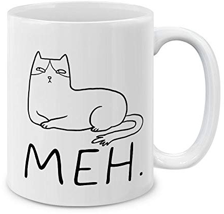 Chat Meh Mug À Café Céramique Tasse Modernes Mug Pour Cuisine Bureau L'École Espresso 330Ml