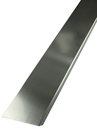 Fuchs Design Abschlussprofil für 10 cm starke Glasbausteine Edelstahl V2A gebürstet - 1,25 m Länge