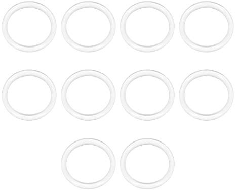 sourcing map 10Stk. Silikon O-Ring VMQ Versiegelung Dichtring 20mm AD 16mm ID 2mm Breite Weiß