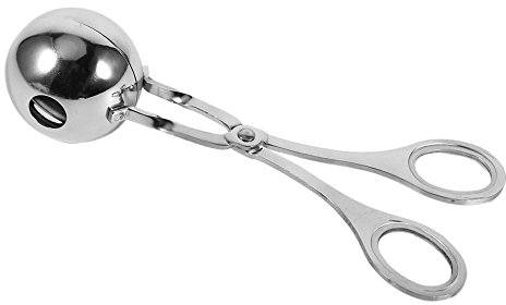 Hakeeta Eisportionierer aus hochwertigem Edelstahl mit Scherengriff, Portionierer für Eiskugeln,Melonenkugel,Fleischklößchen,Kuchen Teig.Durchmesser: 45mm, Silber