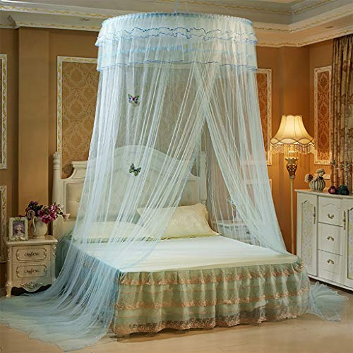 Luxus spitze bett Moskitonetz zum aufhängen, Runder stickrahmen betthimmel mit schmetterlingen bett vorhänge Prinzessin betthimmel Verhindern, dass fehler in-grün
