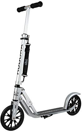 HUDORA BigWheel 205 Scooter - Stabiler Aluminium-Roller - Höhenjustierbarer & zusammenklappbarer Cityroller mit Ständer - Sportlicher Kinder- & Erwachsenenroller für bis zu 100kg