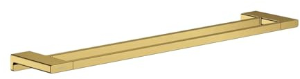 hansgrohe AddStoris - Portasciugamani bagno doppio, portasciugamani a parete, fissaggio nascosto, accessori bagno, oro lucido, 41743990