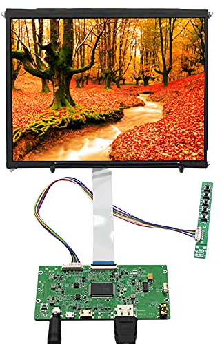 VSDISPLAY 24,6 cm (9,7 Zoll) 2048x1536 eDP IPS Bildschirm LP097QX1 mit Micro USB Controller Board, für Retro Video Games